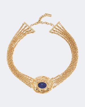 Chloé Pendant Necklace With Gemstone - Metallic