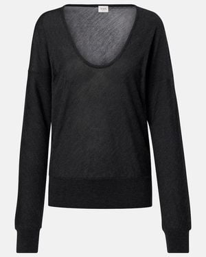 Tod's Pullover Aus Wolle Und Seide - Schwarz
