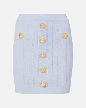 Balmain Strick-Minirock - Blau