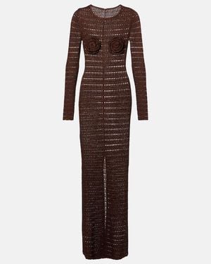 SAME Maxikleid Aus Haekelstrick - Braun