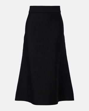 Dorothee Schumacher Sharp Ambition Wool-Blend Midi Skirt - Black