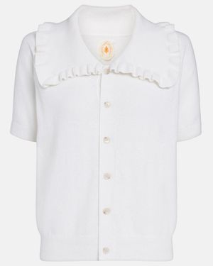 Jardin Des Orangers Cotton And Cashmere Cardigan - White