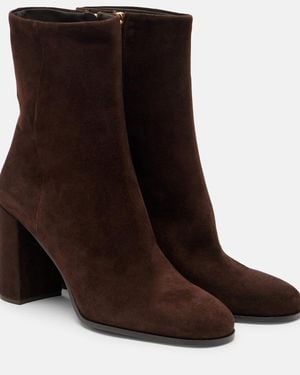 Prada Suede Ankle Boots - Brown