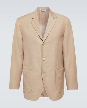 AURALEE Wool And Mohair Blazer - Natural