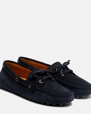 Tod's Suede Driving Shoes - Blue