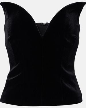 Roland Mouret Top Aus Samt - Schwarz