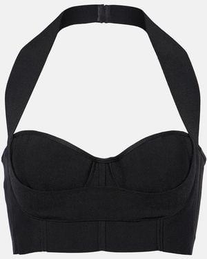 Alaïa Halterneck Bra Top - Black