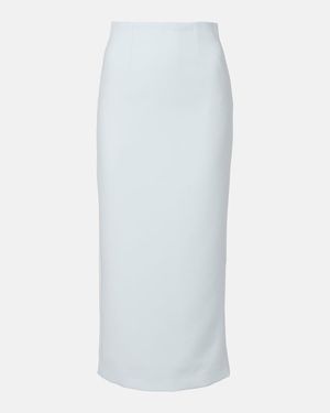 Roland Mouret Caped Satin Crepe Midi Skirt - White