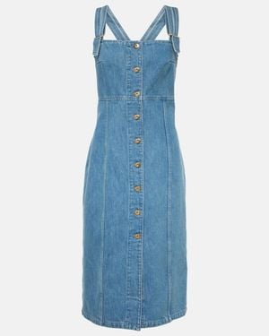 Patou Denim Midi Dress - Blue