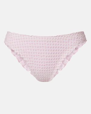 Jonathan Simkhai Checked Bikini Bottoms - Pink