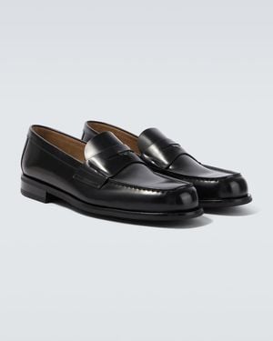 Prada Leather Penny Loafers - Black