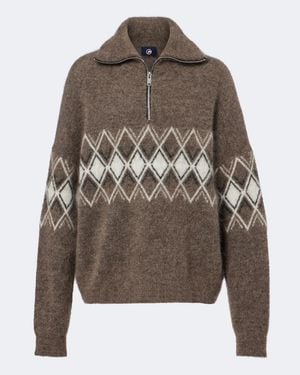 Fusalp Mireva Mohair-Blend Half-Zip Jumper - Grey