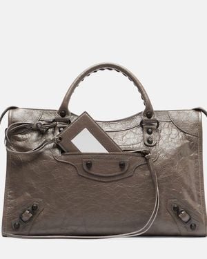 Balenciaga Tote Bag Le City Medium Aus Leder - Braun