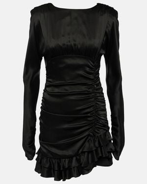 Alessandra Rich Silk Minidress - Black
