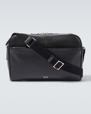 Tom Ford Messenger Bag Aus Leder - Schwarz