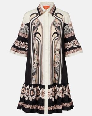 La DoubleJ Choux Printed Cotton Poplin Shirt Dress - Black