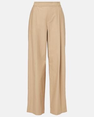 Vince Cotton And Wool Wide-Leg Pants - Natural