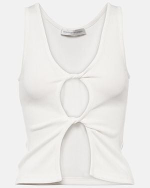 Christopher Esber Cutout Jersey Tank Top - White