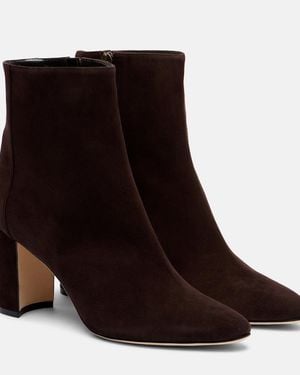Manolo Blahnik Rosie 70 Suede Ankle Boots - Brown