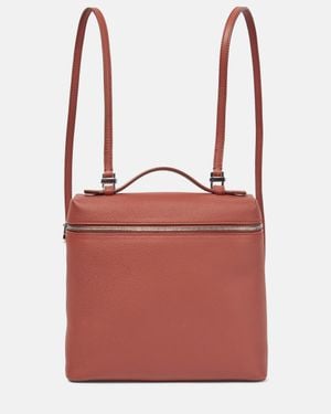 Loro Piana Extra Pocket Leather Backpack - Red
