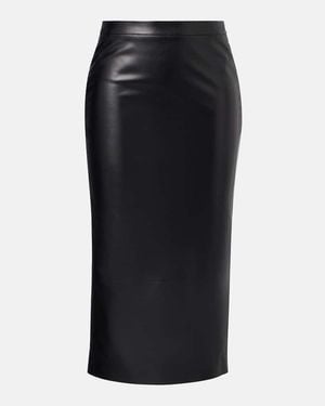 Givenchy High-Rise Leather Pencil Skirt - Black