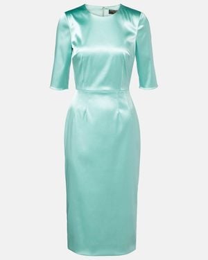 Dolce & Gabbana Satin Midi Dress - Blue