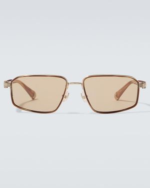 Brunello Cucinelli Eckige Sonnenbrille Jarama - Braun