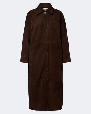 Arma Judy Suede Coat - Brown