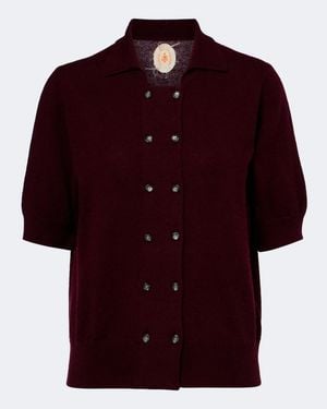 Jardin Des Orangers Wool And Cashmere Cardigan - Red