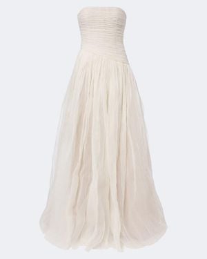 Danielle Frankel Bridal Bustier-Robe Mila Aus Seidenorganza - Weiß