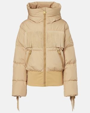Goldbergh Marna Fringed Down Ski Jacket - Natural