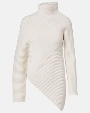 Alaïa Pullover Aus Wolle Und Kaschmir - Weiß