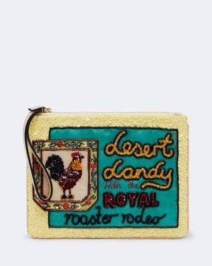 ALÉMAIS Pouch Ace Rooster Adornado - Azul