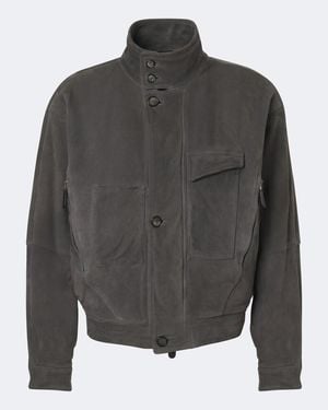 Giorgio Armani Suede Jacket - Grey