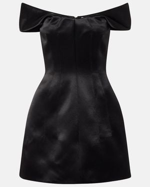 McQueen Short Satin Dress - Black