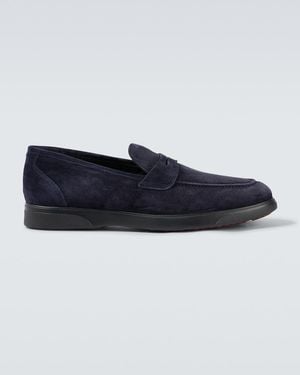 Kiton Loafers Aus Veloursleder - Blau