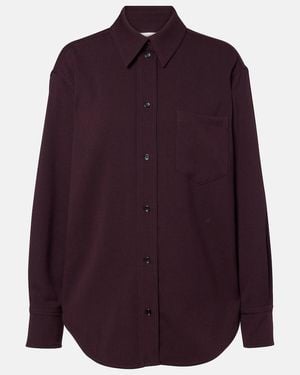 Victoria Beckham Satin Pyjama Shirt - Purple