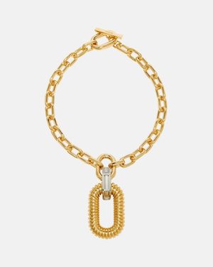 Rabanne Collar Con Colgante Link Xl - Metálico