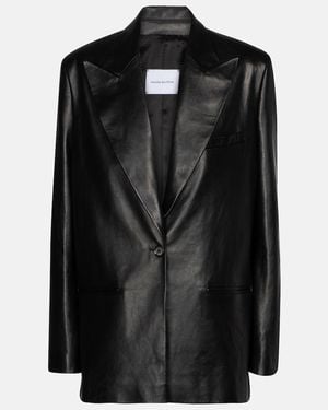 Magda Butrym Leather Blazer - Black