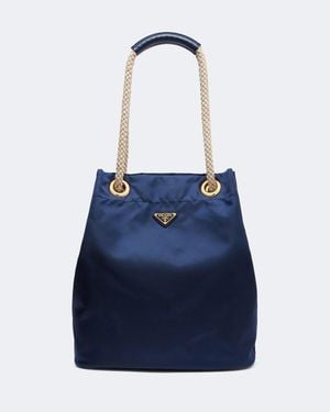 Prada Mariner Re-Nylon Large Bucket Bag - Blue