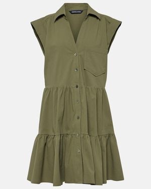 Veronica Beard Trisha Cotton Shirtdress - Green