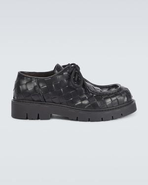 Bottega Veneta Derby-Schuhe Haddock Aus Leder - Schwarz