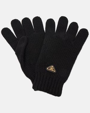 Prada Virgin Wool Gloves - Black