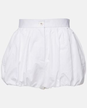 Dolce & Gabbana High-Rise Cotton Poplin Shorts - White
