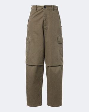 Fendi Pantalones Cargo De Denim - Verde
