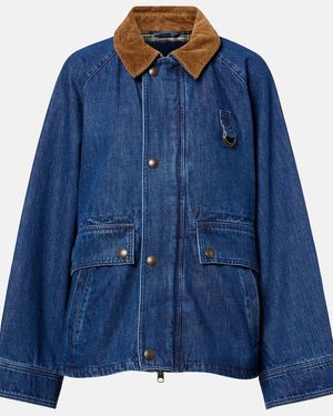 Polo Ralph Lauren Corduroy-Trimmed Denim Jacket - Blue
