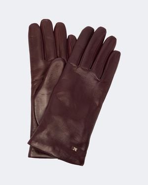Max Mara Handschuhe Aus Leder - Lila