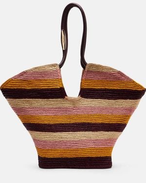 Zimmermann Tote Bag Goldentime Medium Aus Raffiabast - Braun