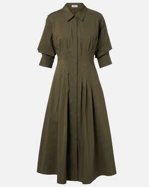 Jonathan Simkhai Jazz Cotton-Blend Poplin Shirt Dress - Green