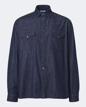 Jil Sander Cotton Chambray Shirt - Blue
